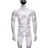 Bambu como roupas Europeu e Americano adulto masculino sexy alça vazada SM bondage diversão roupa dividida NZN0029