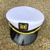 Sombrero Azul Marino Sexy Bordado Comercio Exterior Europeo y Americano Sombrero Militar Sexy de Copa Plana Venta al por Mayor Sombrero de Marinero para Fiesta Accesorios de Lencería