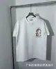 Camiseta Roja de Verano de Manga Corta con Logo Blanco de Casablanca, Marca de Moda Tendencia, Cuello Redondo, Estampado Minimalista, Redondo, Niche Casa