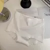 Ropa interior de algodón puro antibacteriana de 10 A con entrepierna extendida para niñas, cintura media con encaje, estilo juvenil, pierna recta, cuatro esquinas, entrepierna de algodón puro