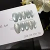 Concha Azul Gelo Estilo Oceano Fresco Concha em Relevo 3D Decorada com Pérolas Olho de Gato Azul Gelo Unhas Vestíveis Feitas à Mão