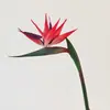 Flores Artificiais de Ave-do-Paraíso de Alta Qualidade, Enfeites, Arranjos de Flores para Casa, Flores Artificiais, Flores Decorativas para Sala de Estar, Strelitzia Reginae de Borracha Macia Atacado