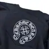 Camiseta de Manga Larga con Cuello Redondo para Hombre Klorin Edición de Alta Gama Estampado de Pezuña de Caballo Bolsillo Pesado Algodón Puro Hilo Doble