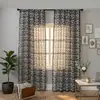 Nuevas Cortinas de Lino de Bambú con Estampado de Tulipán Fresco Estilo Coreano Ins Listas para Envío Transfronterizo
