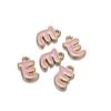 Colgante de letra de aleación con gota de aceite de personalidad creativa, color, broche lindo, accesorios, pulsera, collar, material para colgante DIY