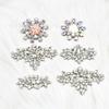 Atacado olho de cavalo gota d'água cristal de vidro diamante flor Flor adesivos termocolantes acessórios para gola de roupa bico de sapato acessórios de flor para sapato