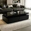 Conjunto de mesa de centro dupla camada 2026, design simples e moderno, adequado para apartamentos pequenos, estilo luxo leve, com armazenamento, feito de painel artificial
