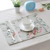 Estilo coreano estilo pastoral tecido placemat renda-tipo almofada de isolamento de tecido de camada dupla almofada de isolamento de tigela tapete de mesa tapete de mesa entrega de uma peça