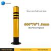 60 cm de filme amarelo completo tubo de aço coluna de advertência coluna de cruzamento reflexivo anticolisão Coluna de Ferro Estrada móvel fixo pilha de estrada