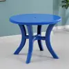 Juego de Mesa y Sillas de Plástico para Puesto de Comida, Puesto de Barbacoa al Aire Libre, Mesa Redonda para Antojos Nocturnos, Silla con Respaldo, Mesa y Sillas Sencillas e Informales para Playa