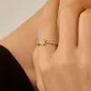 Anillo de Estrella de Seis Puntas de Plata de Ley 925 con Circonita para Mujer, Nuevo Modelo Más Vendido con Diamantes, Anillo para Dedo Índice, Estilo Europeo y Americano, Versátil y Moderno