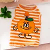 Novo Colete Respirável Fino com Listras de Frutas para Cães, Roupa para Pets de Primavera e Verão para Bichon Frisé e Gatos de Porte Pequeno a Médio