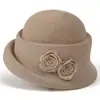 Sombreros de Sol para Mujer de Primavera y Verano, Sombreros de Pescador para Adelgazar el Rostro, Pequeños Sombreros Fedora Finos y Elegantes Estilo Francés Hepburn, Sombreros de Pescador para Mamá