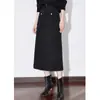 [Primeiro Pedido] Elegante Saia Midi Feminina Estilo Chanel, Nova Coleção Outono/Inverno 2026 Saia de Tricô Midi com Fenda