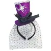 Accesorios de Fiesta de Disfraces del Festival de Fantasmas de Halloween Aro de Cabeza de Calabaza Araña Murciélago Calavera Sombrero de Bruja Aro para el Cabello Hebilla para la Cabeza