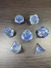 Conjunto de Dados Poliédricos D&D com Padrão de Mármore, Cores Misturadas, Transparente, D4D6D8D10D12D20 Lados, Tabuleiro Coc, Conjunto de Sete Peças