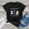 Nova camiseta fofa estampada com três cachorros, verão, manga curta, unissex, uma geração, gola redonda