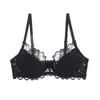 Lencería sexy de estilo francés transfronteriza, colección de verano, transparente y seductora, sujetador de encaje ultradelgado, diseñado para hacer que los pechos grandes parezcan más pequeños y prevenir la flacidez, sujetador de talla grande
