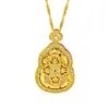 Novo Pingente de Cabaça de Cristal de Gelo Banhado a Ouro Estilo Chinês Pingente de Colar da Fortuna Estilo Chinês Retrô Meilong Jewelry
