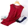 Chaleco de Malla Grande de Seda Helada de Verano para Hombre Deportivo de Secado Rápido Chaleco de Baloncesto Transpirable de Talla Grande Camiseta Interior Chaleco de Hombro Ancho