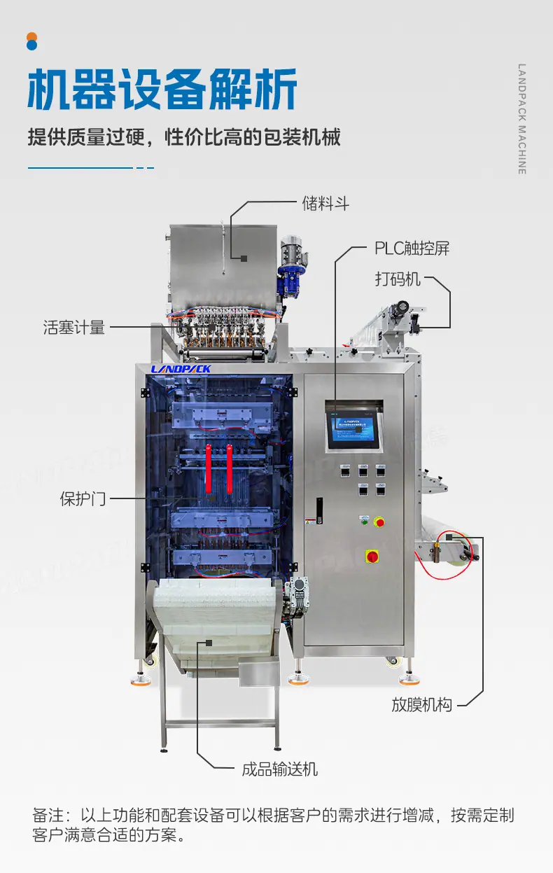 LDSF-720L-8列-四边封多列机+活塞计量+果汁冰棒+