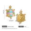Manualidad de Goteo de Aceite Tema Océano Forma de Tortuga Estrella de Mar Caracola Pulsera DIY Hecha a Mano Collar Accesorios de Joyería