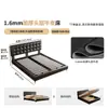 Cama Alta Especial de Waffle Tongyu Cama Ultra Delgada Mesita de Noche Apartamento Pequeño Dormitorio Principal Estilo Retro de Cuero Cama Doble para Boda