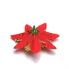 Flores Artificiais Flores de Natal com Pó Dourado Decoração de Casa Flores de Natal Flores Azuis Decoração de Natal Presentes