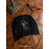 Camiseta de manga larga con estampado de ángel alado retro americano para protección solar, unisex, suelta, casual, ligera y transpirable