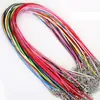 Cordón de cera coreano de 1,5/2 mm para collar, hilo para materiales de abalorios DIY hechos a mano, cordón semiacabado con cierre de langosta y cadena de extensión