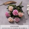Hortênsia Milan de 6 Cabeças Flores Artificiais Simuladas Casamento Auditório Arranjo de Chão Flor Casa Acabamento de Alto Nível Decoração Atacado