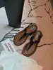 Sandalias de Vacaciones Retro de Piel de Oveja Color Uva con Tira en T para Mujer, Chanclas Versátiles con Hebilla Metálica, Sandalias de Verano