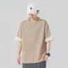 Camiseta de Manga Corta para Hombre 2026 Verano Nuevo Estilo Casual Tendencia Marca Bloques de Color Holgada Versátil Camiseta Top para Hombre