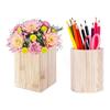 Portaplumas Blanco de Madera Maciza Caja de Almacenamiento para Pintar DIY Suministros de Oficina para Estudiantes de Madera Personalización