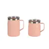 Taza térmica simple de acero inoxidable alto valor de color para niñas con pajita y asa taza de café para oficina taza de vacío venta al por mayor