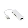 Porta de Rede USB com Hub de 3 Portas USB para Rj45 Placa de Rede USB com Fio Sem Driver Placa de Rede USB