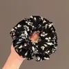 Versão Coreana do Novo Exclusivo Headwear Estampado Floral Elegante Elástico Large Intestine para Cabelo Corda de Cabelo para Deslocamento de Alta Qualidade Headband para Mulheres