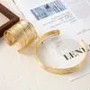 Pulsera Nueva Transfronteriza Anillo de Cuello Collar Metálico de Múltiples Capas de Alta Gama Collar con Abertura Geométrica Hueca Pulsera Brazalete