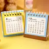 Nuevo Calendario de Escritorio Mini de Dibujos Animados 2027 con Patrones de Animales Lindos, Base Colorida, Bloc de Notas de Escritorio con Espiral, Decoración