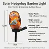 Luz de Jardim Solar à Prova d'Água de Resina com Coruja para Paisagem de Natal e Feriados - Luz de Chão para Exterior Transfronteiriça