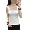 Ropa al por mayor para mujer, verano 2024, nueva camisola, versión coreana, color sólido corto, ajustada, sin espalda, para usar una generación de cabello