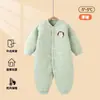 Ropa de primavera y otoño para bebé, mameluco de bebé con relleno de algodón, cálido, mameluco de tres capas engrosado, de manga larga, para niños y niñas, recién nacido
