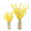 Orquídea Amarilla Artificial Danzante, Flor Artificial, Oncidium, Decoración de Sala de Estar, Flor de Seda, Flor Seca de Plástico, Accesorio de Fotografía, Phalaenopsis