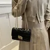 Bolso de mujer 2024, nuevo bolso de hombro con cadena rómbica, de nicho textil, combinable, bandolera pequeña cuadrada de moda.