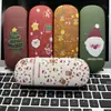 Estojo para Óculos Atacado Desenho Animado de Natal Borda Arredondada Pintado por Spray Caixa de Armazenamento de Óculos para Homens e Mulheres com Miopia e Anti-Pressão Logotipo Imprimível
