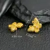 Plata de Ley S925 Chapada en Oro Diamante Racimo de Flores Mariposa Agujero Pasante Accesorios Joyería Hecha a Mano DIY Estilo Chino Fresco y Sencillo Cuentas Espaciadoras