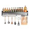 Estante de Almacenamiento para Cocina, Estante Multifuncional para Especias, Estante para Cajas de Especias Montado en la Pared sin Taladrar, Estante de Almacenamiento de Especias de Múltiples Niveles
