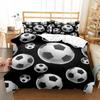 Funda nórdica con estampado digital de fútbol de acuarela, adecuada para decoración de ropa de cama de niños y niñas.