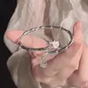 Pulsera de Bambú para Mujer Colgante de Paz Loto Abierta Personalidad Joyería de Gama Alta Versátil Pulsera para Mejor Amiga 2023 Nuevo