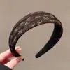 Nueva Diadema de Otoño Temprano Serie Color Café Maillard Pinza Ancha para el Cabello Diadema de Lunares Florales Accesorios Coreanos para el Cabello para Mujeres Rayas Clásicas